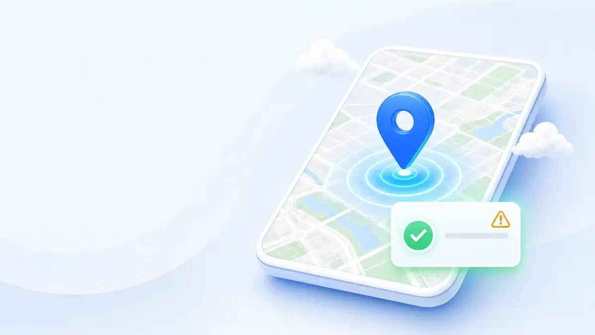 Mapa visual de fichaje automático con ubicación verificada