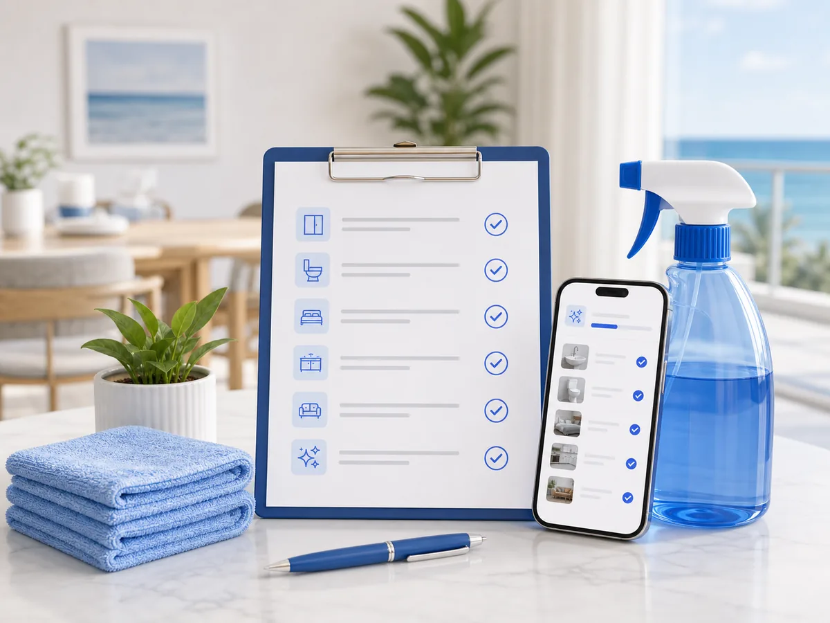 Checklist digital para organizar limpiezas de apartamentos