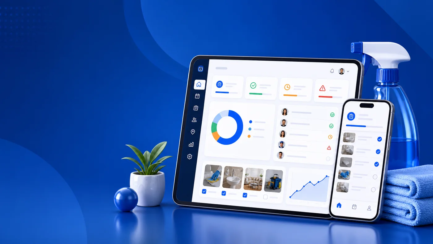 Dashboard operativo de limpieza con métricas y checklist