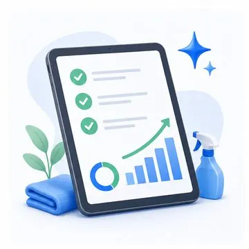 Checklist digital con gráfica de productividad
