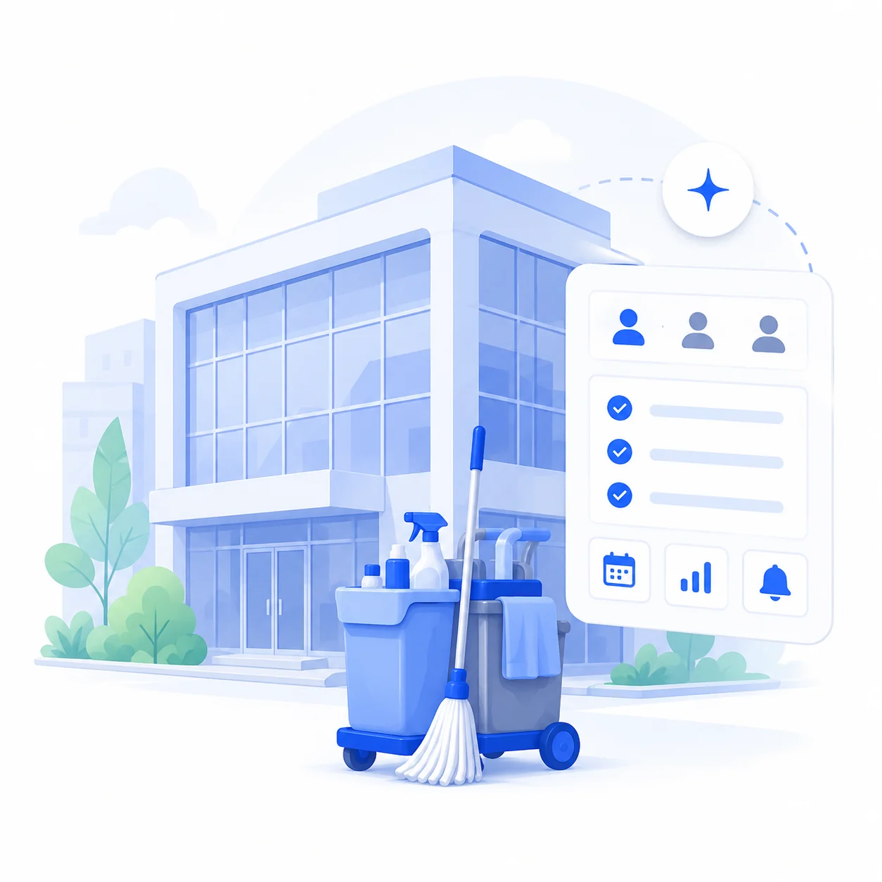 Checklist y gráfica de crecimiento para equipos de limpieza